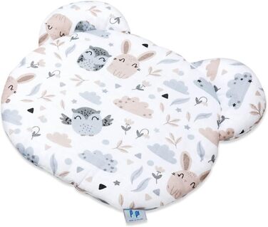 Дитяча подушка Pepi Bear Muslin 38 x 30 x 2 см - Бавовняна подушка дитяча - Дитяча подушка - Декоративна подушка дитяча - Дитяча подушка Snuggle Подушка Forest Friends