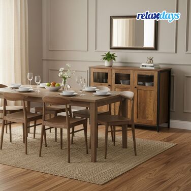 Кухонна шафка Relaxdays з скляними дверцятами