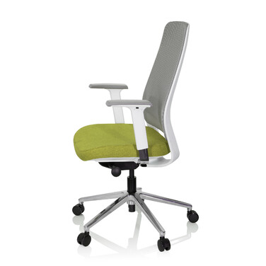 Офісне крісло / поворотне крісло CHIARO T2 WHITE сітка / тканина сіра / зелена hjh OFFICE