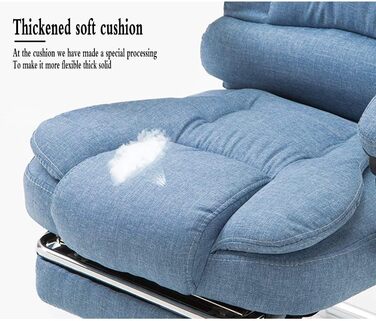 Офісне крісло WHOJA з регулюванням спинки 155° та підлокітниками, матеріал - тканина, максимальне навантаження 200 кг, 3 кольори (блакитний)