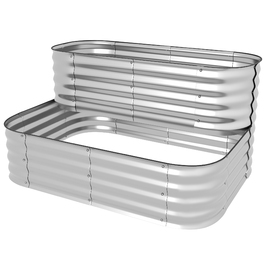 Полиця для рослин Outsunny Flower Shelf Садовий балкон 118x45x30см виготовлений з металу в сріблястому кольорі, міцний і стильний для ваших рослин