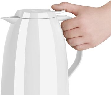 Термос EMSA MAMBO 1.0 л, білий глянцевий, ізоляційний, 12 год гарячий/24 год холодний