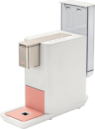 Кавомашина Tchibo Qbo ICONIC Pantone™ Premium з 16 капсулами для еспресо, кави та великої кави, компактний інноваційний дизайн (Muted Clay, Qbo ICONIC + 16 капсул)