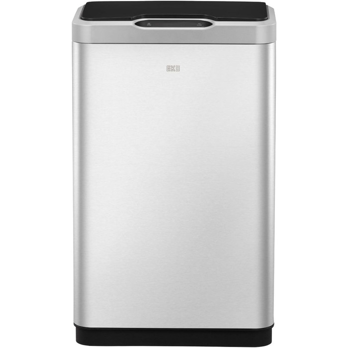 Відро для сміття EKO Sensor-Mülleimer 45 L з датчиком руху, нержавіюча сталь, Soft-Close, виймальний внутрішній відро, фіксація пакетів, антислід (Mirage, 30L)