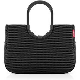 Сумка Reisenthel Loopshopper L – містка, з відділеннями, з перероблених PET-пляшок, золотий (Mesh Black)