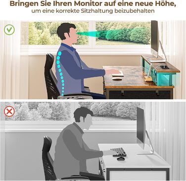 Комп'ютерний стіл Rolanstar з ящиками, розетками та LED підсвіткою, ігровий стіл з підставкою для монітора, полиця та 2 гачки, для офісу та вітальні (білий, 100x47x90,5 см)