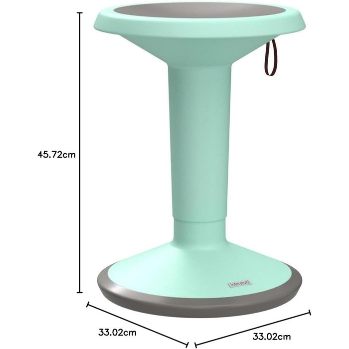 Багатофункціональний табурет Interstuhl UP-BL, ергономічний, регульований по висоті 46-65 см, крижано-блакитний бірюзовий