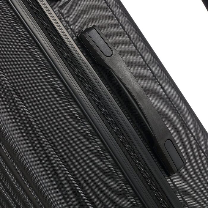 Набір валіз LALAHO 3/4/5 шт. з косметичками, ABS, чорний. Валізи для подорожей, ручна поклажа