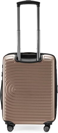 Набір валіз Hauptstadtkoffer Mitte 3шт + цифровий багажний тег - валізи-ролери 55/68/77 см + брелок з QR-кодом, 4 подвійні колеса, жорсткий корпус ABS, XL-розширення об'єму, TSA, (шампань, 55 см)