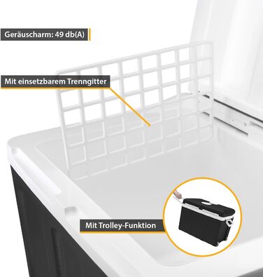 Автомобільний холодильник/термос First Austria 45L (12/230V), чорний - для кемпінгу, подорожей, фестивалів. З колесами.