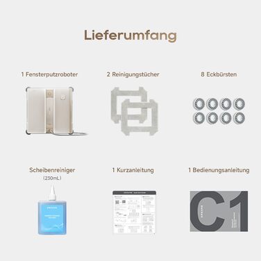 Робот-прибиральник вікон Dreame C1, 5500 Па, CornerClean, Dual Spray, інтелектуальна навігація