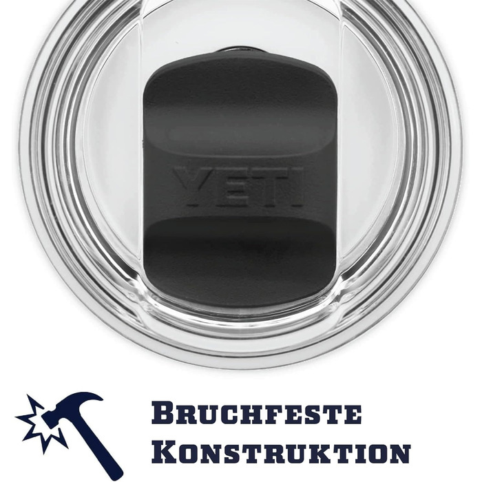 Термокружка YETI Rambler, нержавіюча сталь, з кришкою MagSlider, чорна, 10 oz (296 мл)