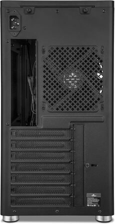 YEYIAN Hussar Plus Full Tower корпус для ПК з прозорою скляною боковиною, сумісний з ATX, Micro ATX, Mini ITX, з вентилятором 120 мм