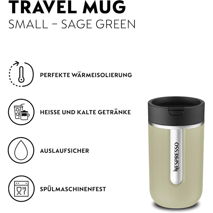 Термокружка Nespresso Travel Mug Small Sage Green 300 мл - Sage Green (Salbeigrün)