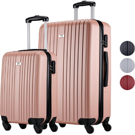 Набір валіз Slazenger - Набір дорожніх валіз із 3 предметів Набір валіз із 2 предметів Рожеве