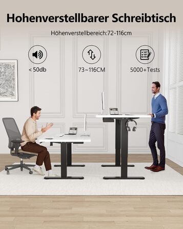 Регульований стіл Flamaker: електричний, з пам'яттю, для офісу, 180x80 см, коричневий