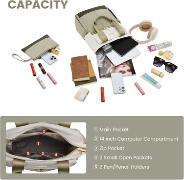 Жіночий рюкзак LOVEVOOK: компактний, водонепроникний, для міста та подорожей (13,3 дюйми)