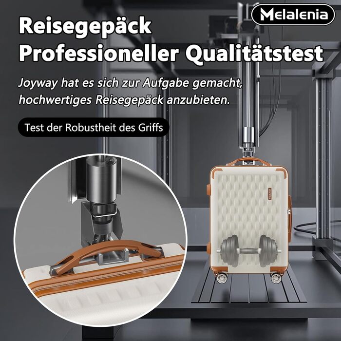 Набір валіз Melalenia 3 в 1 з жорстким корпусом, легкий, для подорожей. Валіза-тролей, набір ручної поклажі з TSA замком та 4 колесами (білий).