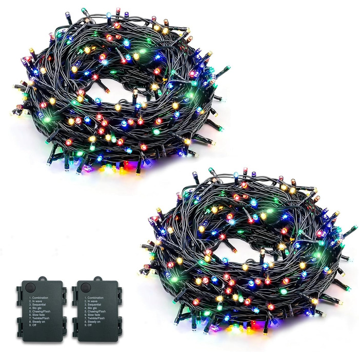 Гірлянда світлодіодна Hopelit, 50 LED, 5 м, з таймером, 8 режимів, для дому та саду, вологостійка, на батарейках