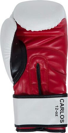Боксерські рукавички Benlee зі штучної шкіри (1 пара) Карлос 12 унцій білий / чорний / червоний