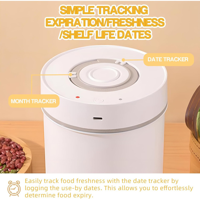 Контейнер для кави з нержавіючої сталі, герметичний, 500г, білий. Зручний дисплей для кавових зерен. Зберігає каву свіжою. KF1