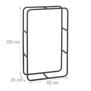 Стильна металева полиця для дров Relaxdays