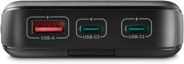 МАгод, 2 шт. USB-C, USB-A, швидка зарядка, портативний зарядний пристрій, антрацит, 20, 10000