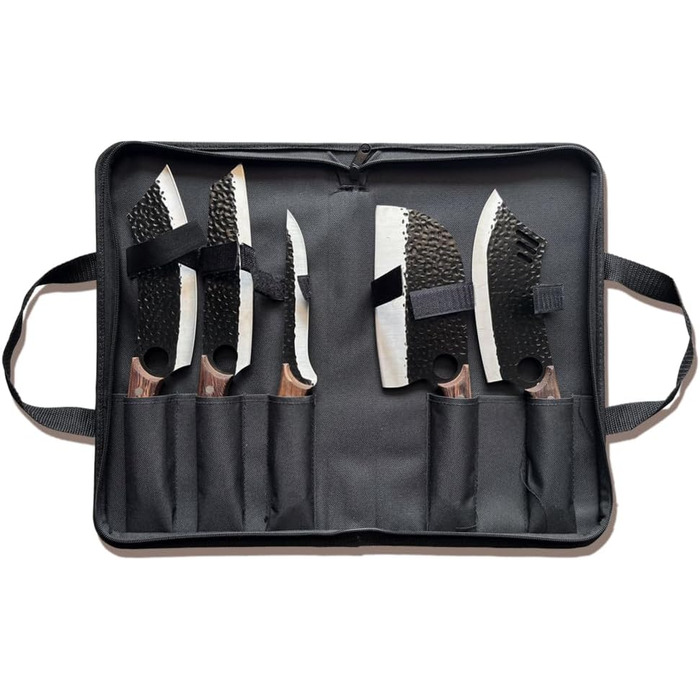 Набір кухонних ножів 2 шт. ручної роботи з піхвою - професійний ніж шеф-кухаря, для нарізки, японський гострий ніж для дому