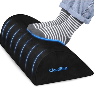 Підставка для ніг CloudBliss під стіл: комфорт і розслаблення в офісі та вдома. З Memory Foam, знімний чохол.