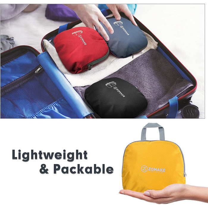 Легкий складной рюкзак ZOMAKE - упаковваеме рюкзаки об'ємом 30 л, невеликі складні рюкзаки, похідний рюкзак, сумка для жінок і чоловіків, походи на відкритому повітрі (світло-зелений)