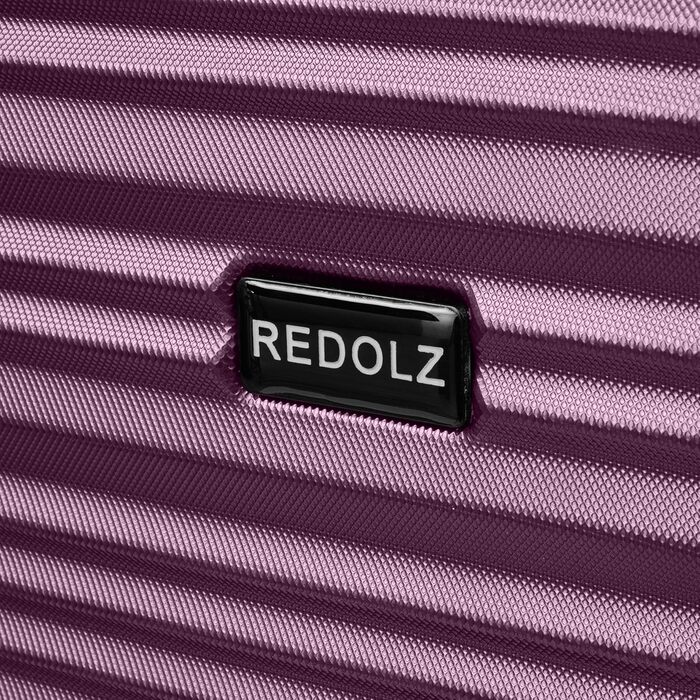 Набір валіз REDOLZ 3 шт. | Легкі валізи-ролери з ABS-пластику | Для жінок та чоловіків | 4 колеса, TSA-замок (Essentials 16) | Бордовий, валіза S (55 см)
