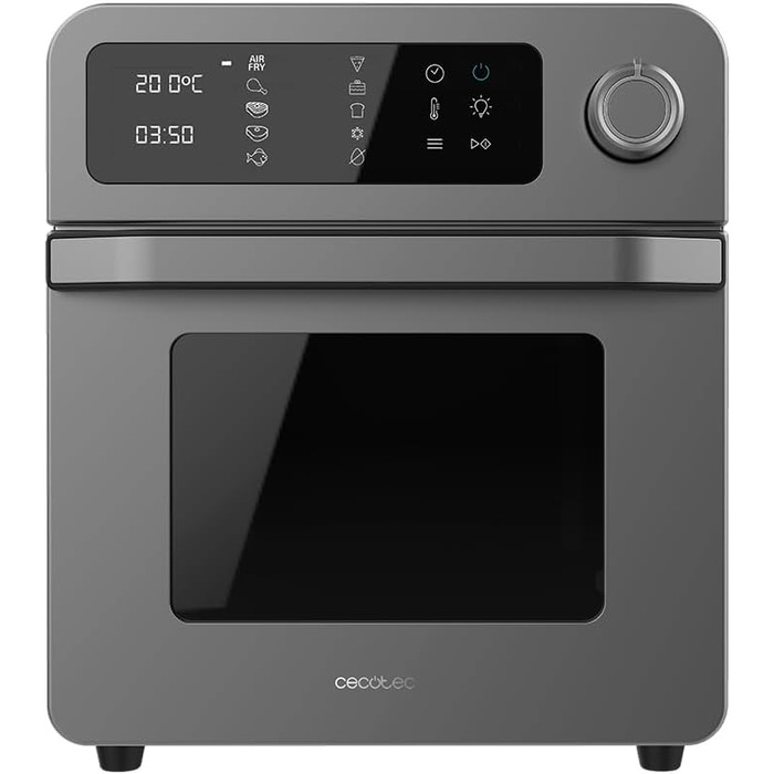 Мультиварка Cecotec Bake&Fry 1500 Touch: піч, фритюрниця, 15 л, 1700 Вт, сенсорний екран, нержавіюча сталь