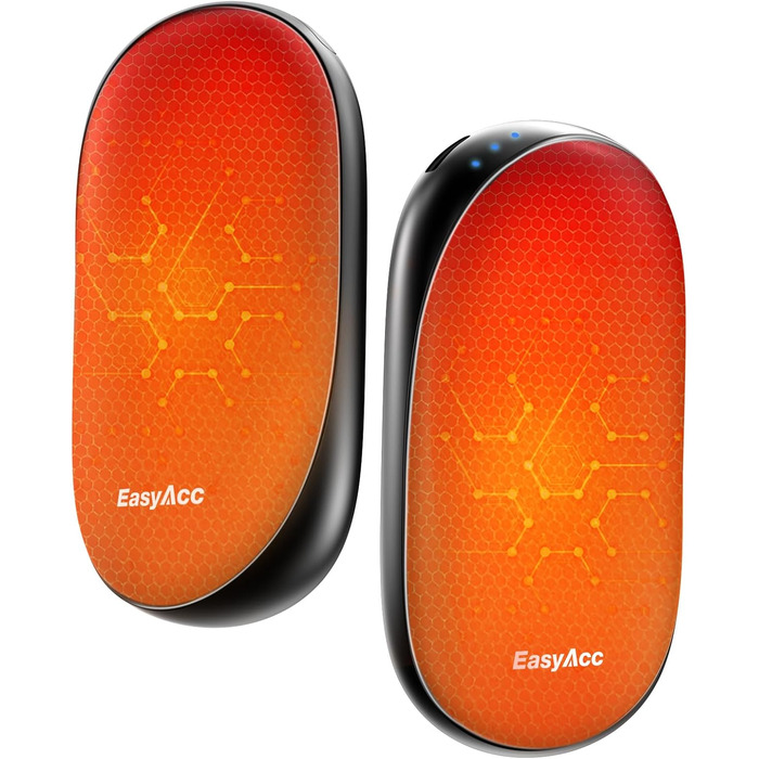 EasyAcc Нагрівач для рук, акумуляторний, чорний, великий