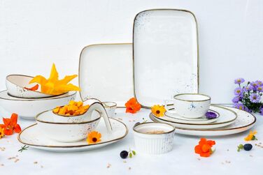 Набір кавових чашок MÄSER Serie Pintar, 8 предметів, блакитний, порцеляна, вінтажний стиль