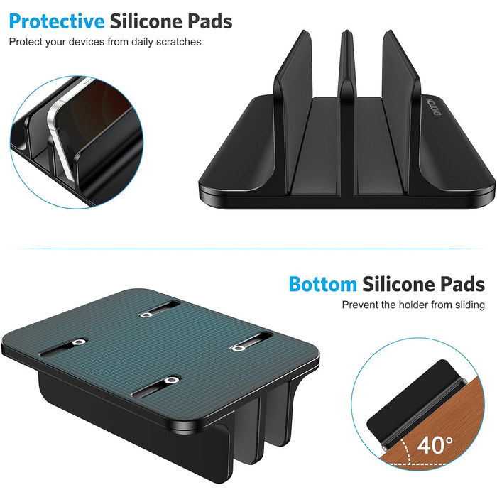 Підставка для ноутбука OMOTON: регульована, чорна, до 17.3 дюйма | MacBook Air/Pro