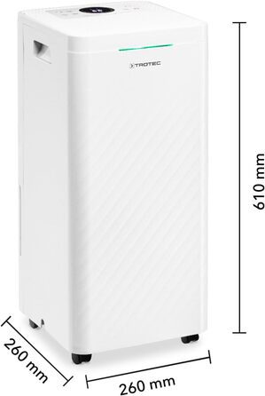 Тотек TTK 64 HEPA – Електричний осушувач повітря з HEPA-фільтром, 24 л/добу, 50 м², 125 м³