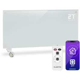 Електричний конвектор Klarstein Bornholm Smart: мобільний, тихий, з термостатом та керуванням через додаток (2000 Вт, білий)
