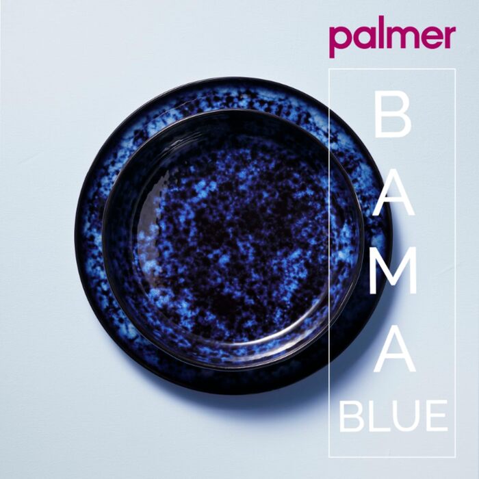 Набір посуду з кераміки palmer Bama Blue на 6 персон темно-синій, чорний, мармуровий, глянцевий, комбіноване обслуговування, посудомийна машина, духовка та мікрохвильова піч