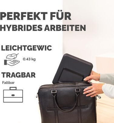 Підставка для ноутбука Fellowes Breyta™ 2-в-1 з сумкою - регулювання висоти, екологічна, перероблена, для гібридної роботи