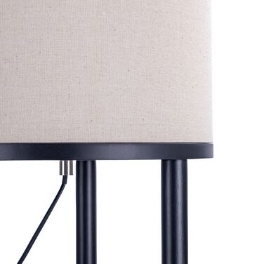 Лампа для читання з трьома полицями та льняним абажуром