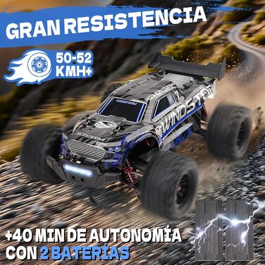 Радіокерований позашляховик 1:18 High-Speed 40 км/год RC Авто 2.4GHz 4WD для дітей та дорослих, з двома акумуляторами, фіолетовий