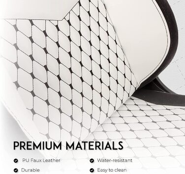 Крісло ігрове Noblechairs Epic, офісне, для роботи, PU-шкіра, з подушкою, білий/чорний