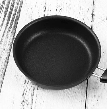 Міні-сковорода 12 см, сковорода з плоским дном, сковорода для омлету, кругла сковорода для млинців, практична міні-сковорода, антипригарне покриття, побутова, міні-сковорода з покриттям для праски, чорна