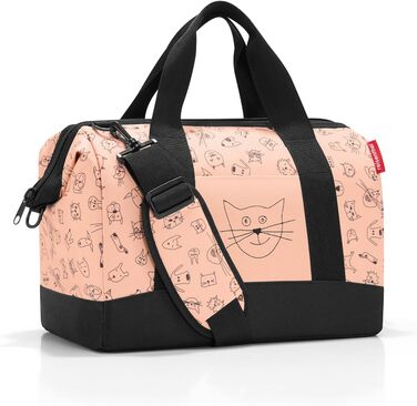 Дитяча сумка Reisenthel Allrounder M Kids Рожева з милими тваринами - маленька дорожня сумка для дітей з кріпленням для ручки валізи