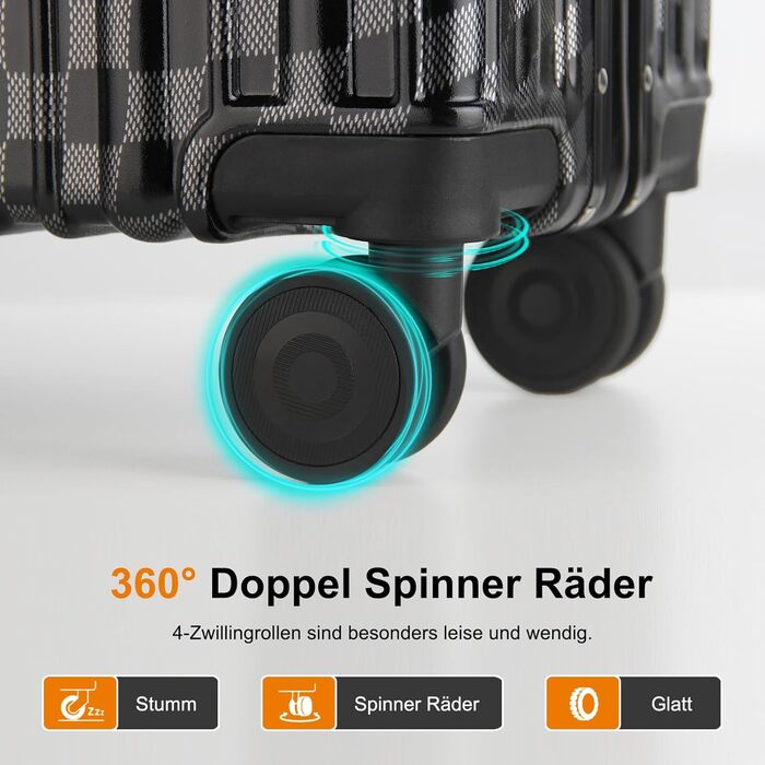 Набір валіз Homelux 3 шт. в сірому корпусі з ABS, M-L-XL, з малюнком 