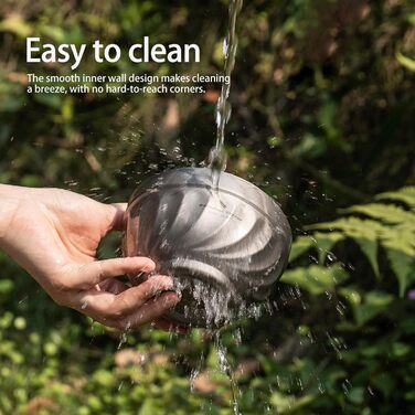 iBasingo Титанові миски з подвійними стінками 500мл та 800мл для каші, їжі, рису, супу. Легкі, портативні, металеві миски для кемпінгу та відпочинку на природі. (500ML Ti1168T)