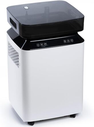 Електричний осушувач повітря Kalopsia: 50 л/день для підвалу та квартири - резервуар 8 л, 120 м², 46 дБ, автоматичне осушення, зливний насос та таймер 24 години, чорний