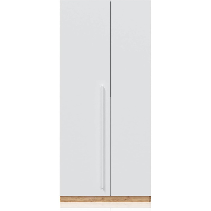 Ліжко дитяче Habitdesign Noa з 2 ящиками, білий та ехо-дуб, 97x77x196 см (без ламелей)