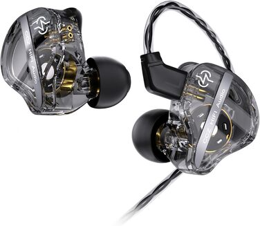 Внутрішньоканальний монітор keephifi CCZ DC01 Pro, 1DD Bass HiFi IEM, V-подібна форма, 2-контактний кабель Z-OFC, чорний