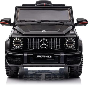 Дитячий електромобіль FINOOS Mercedes G63 AMG 12V з пультом, 2+1 швидкість, музика, USB, LED, чорний